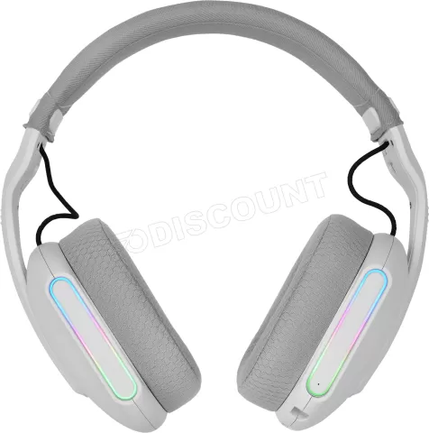Photo de Casque Gamer sans fil Mars Gaming MHW-Pro RGB (Blanc)