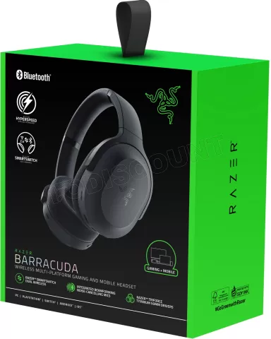 Photo de Casque Gamer sans fil Razer Barracuda (Noir)