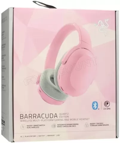 Photo de Casque Gamer sans fil Razer Barracuda (Rose)