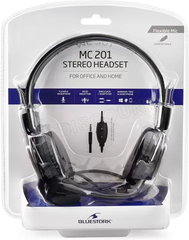 Photo de Casque Micro Bluestork MC-201 (Gris)