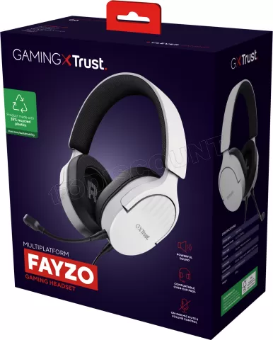 Photo de Casque Micro filaire Trust GXT 489 Fayzo (Blanc)