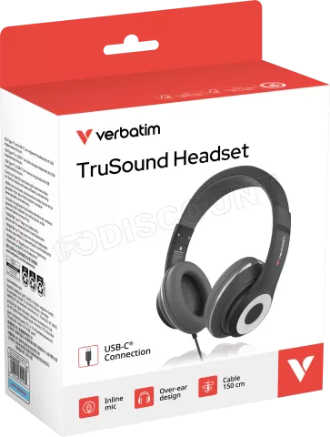 Photo de Casque Micro filaire Verbatim TruSound (Noir)