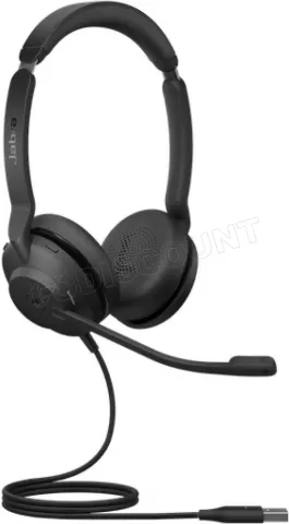 Photo de Casque Micro Jabra Evolve2 30 Stereo Microsoft Skype (Noir)