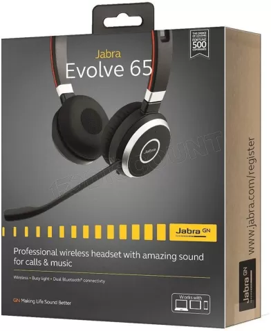 Photo de Casque Micro Jabra Evolve2 65 SE MS Stereo (Noir)