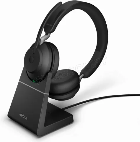 Photo de Casque Micro Jabra Evolve2 65 Stereo UC avec base (Noir)