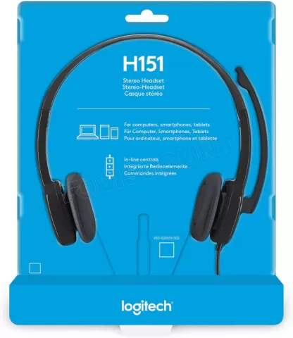 Photo de Casque Micro Logitech H151 Stereo (Noir)