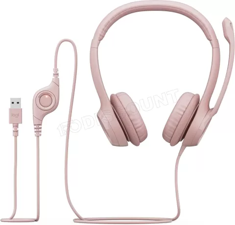 Photo de Casque Micro Logitech H390 (Rose)