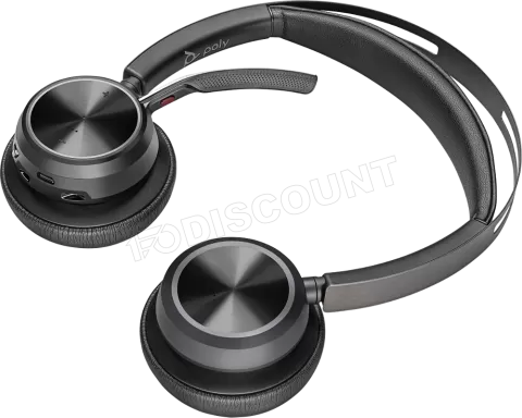 Photo de Casque Micro Plantronics Poly Voyager Focus 2 UC Microsoft (Noir)