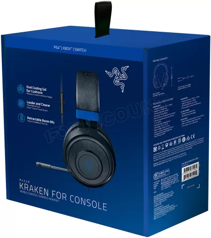 Photo de Casque Micro Razer Kraken for Console (Noir/Bleu)