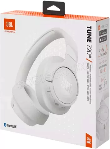 Photo de Casque Micro sans fil JBL Tune 720 (Blanc)