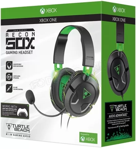 Photo de Casque Micro Turtle Beach Ear Force Recon 50X (Noir/Vert)