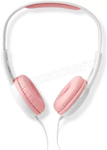 Photo de Casque pour enfants Nedis HPWD4200 (Blanc/Rose)