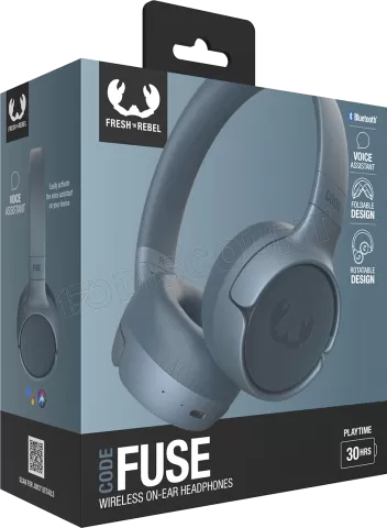 Photo de Casque sans fil Bluetooth Fresh'n Rebel Code Fuse (Blue)