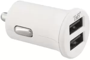 Photo de Chargeur Allume Cigare T'nb 2x USB-A 12W (Blanc)