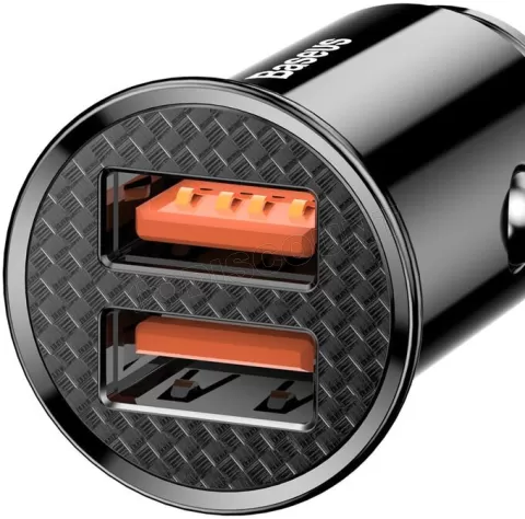 Photo de Chargeur de voiture Allume Cigare Baseus 2xUSB Noir (4,8A)