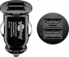 Photo de Chargeur de voiture Allume Cigare Goobay 2x USB (2,4A)