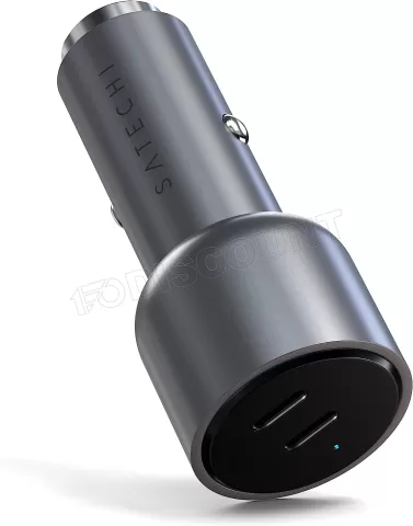 Photo de Chargeur de voiture Allume Cigare Satechi Dual 2xUSB 40W (Gris)