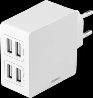 Photo de Chargeur secteur Deltaco 4 ports USB (2.4A)