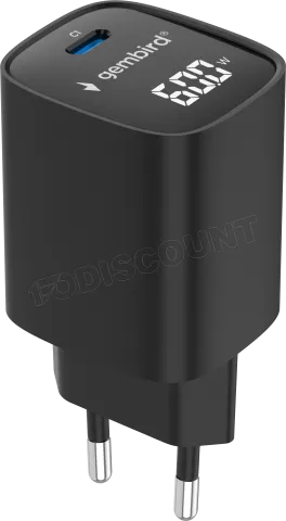 Photo de Chargeur secteur Gembird LCD 1x USB-C 60W (Noir)