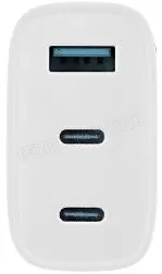 Photo de Chargeur secteur iClick GaN 1x USB-A + 2x USB-C 65W (Blanc)