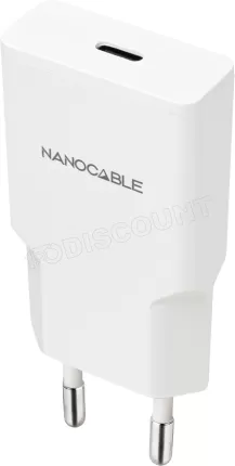 Photo de Chargeur secteur Nanocable 1x USB-C 25W (Blanc)
