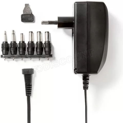 Photo de Chargeur secteur Nedis ACPA007 à tension variable (3-12V) - 6 embouts