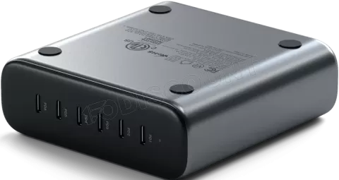 Photo de Chargeur secteur Satechi GaN 6x port USB-C 200W (Gris)