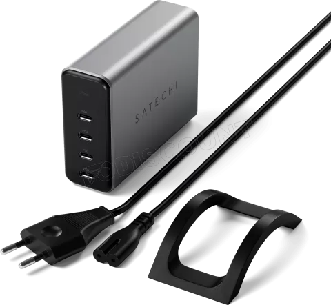 Photo de Chargeur secteur Satechi GaN PD 4x ports USB-C 165W (Gris)