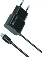 Photo de Chargeur secteur Tiemme 1 port USB 10W + Câble Micro-USB 1m (Noir)