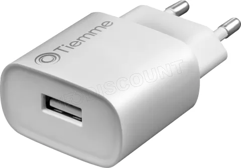 Photo de Chargeur secteur Tiemme 1 port USB-A 12W (Blanc)