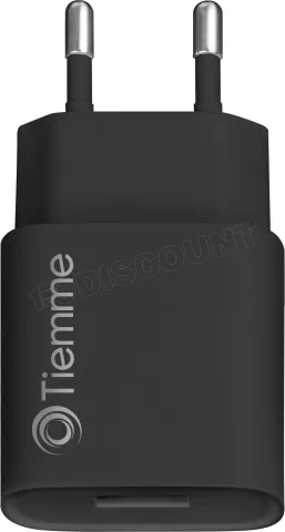 Photo de Chargeur secteur Tiemme 1 port USB-A 12W (Noir)