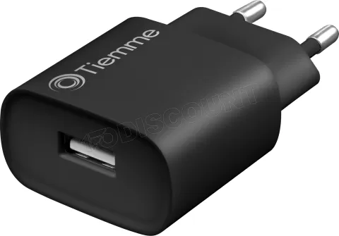 Photo de Chargeur secteur Tiemme 1 port USB-A 12W (Noir)