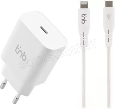Photo de Chargeur secteur T'nB 1x port USB-C 20W (Blanc)