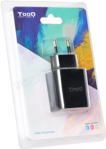 Photo de Chargeur secteur TooQ TQWC-PDUSBC20 1 port USB-C 20W (Noir)