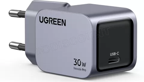 Photo de Chargeur secteur Ugreen Nexode S USB-C 30W (Gris)