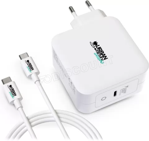 Photo de Chargeur secteur Universel Urban Factory USB-C - 100W (Blanc)