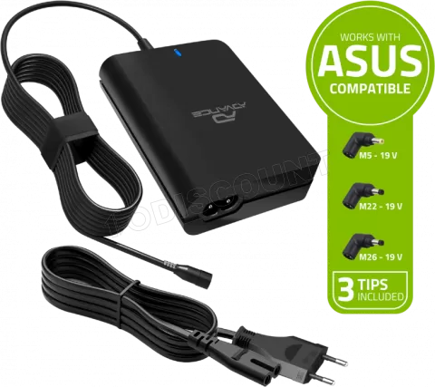 Photo de Chargeur universel Advance compatible Asus 90W - 3 embouts