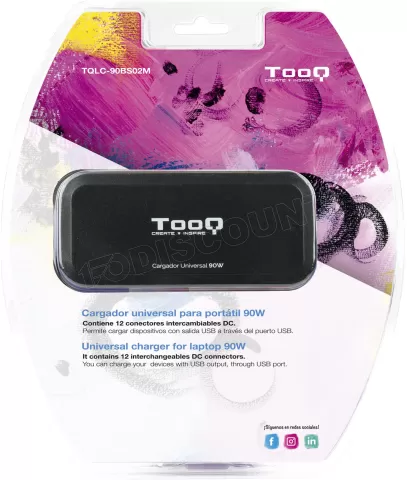 Photo de Chargeur universel manuel TooQ 90W - 12 embouts