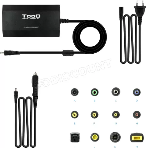 Photo de Chargeur universel TooQ 100W - 12 embouts (Noir)