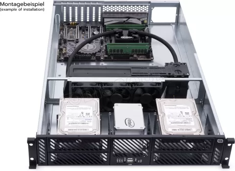 Photo de Chassis Industriel 2U Rackabe 19" Alphacool ES Watercooling ready (Prof 48 cm)