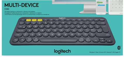 Photo de Clavier Bluetooth Logitech K380 (Noir)