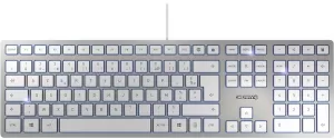 Photo de Clavier Cherry KC-6000 USB (Argent/Blanc)