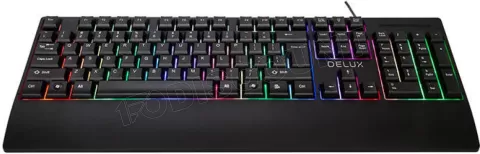 Photo de Clavier filaire Gamer Delux K9852 RGB (Noir) QWERTY