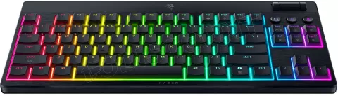 Photo de Clavier filaire Gamer mécanique (Razer Orange) Razer BlackWidow V4 Low-profile Tenkeyless HyperSpeed RGB (Noir)
