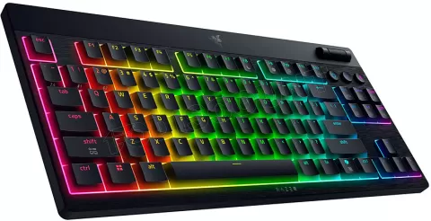 Photo de Clavier filaire Gamer mécanique (Razer Orange) Razer BlackWidow V4 Low-profile Tenkeyless HyperSpeed RGB (Noir)