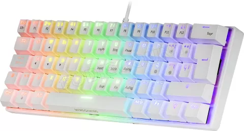 Photo de Clavier Gamer mécanique (Brown Switch) Mars Gaming MK60 RGB (Blanc)