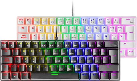 Photo de Clavier Gamer mécanique (Brown Switch) Mars Gaming MK60 RGB (Noir)