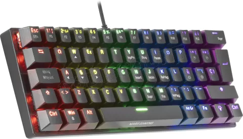 Photo de Clavier Gamer mécanique (Brown Switch) Mars Gaming MK60 RGB (Noir)