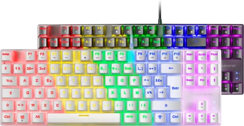 Photo de Clavier Gamer mécanique (Brown Switch) Mars Gaming MK80 RGB (Blanc)