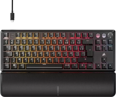 Photo de Clavier Gamer mécanique Corsair K70 Pro TKL RGB (Noir)